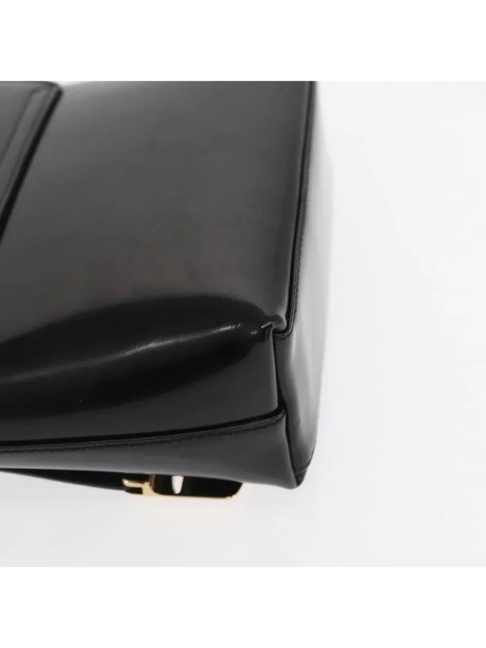 Authentic GUCCI Shoulder Bag Patent leather Black Gold 007 3444 0282 - Picture 8 of 16